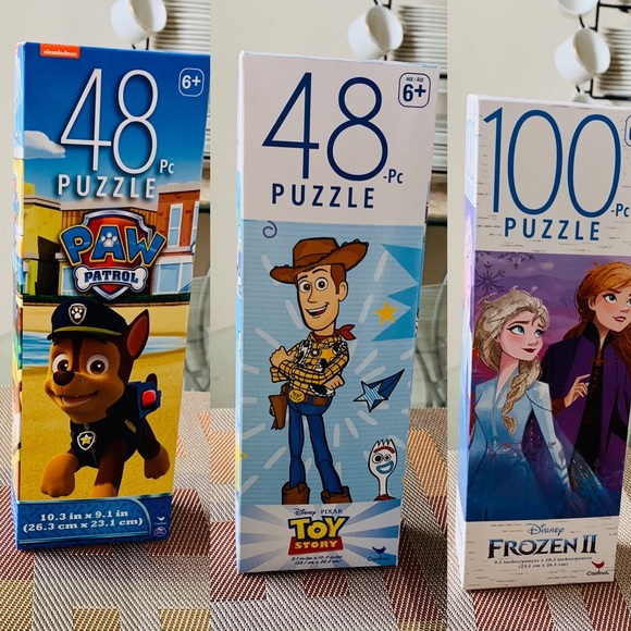 Disney Other - 3 sets Licensed Character Puzzles for Kids